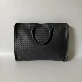 Bottega Veneta Intrecciato Black Leather Tote Bag
