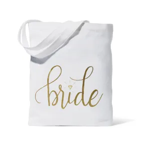 Bride Canvas Beach Tote Bag
