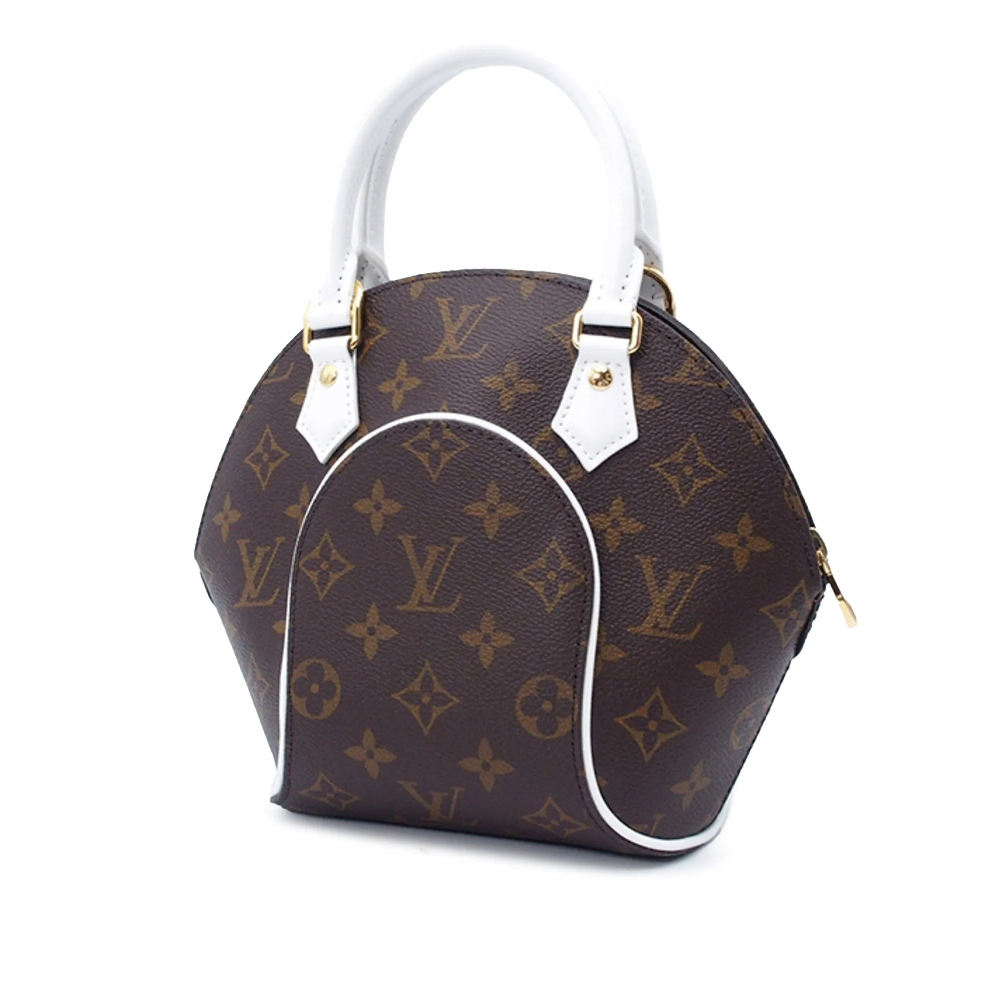 Brown Louis Vuitton Monogram Match Ellipse BB Satchel