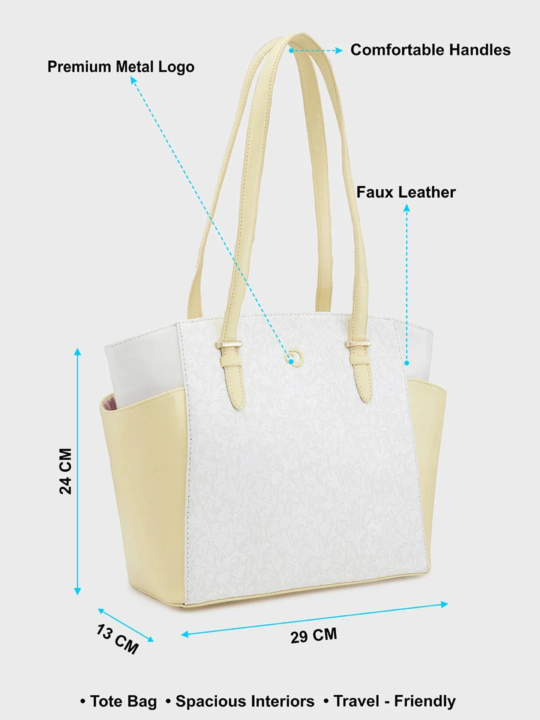 Caprese Aurora Tote Medium Yellow