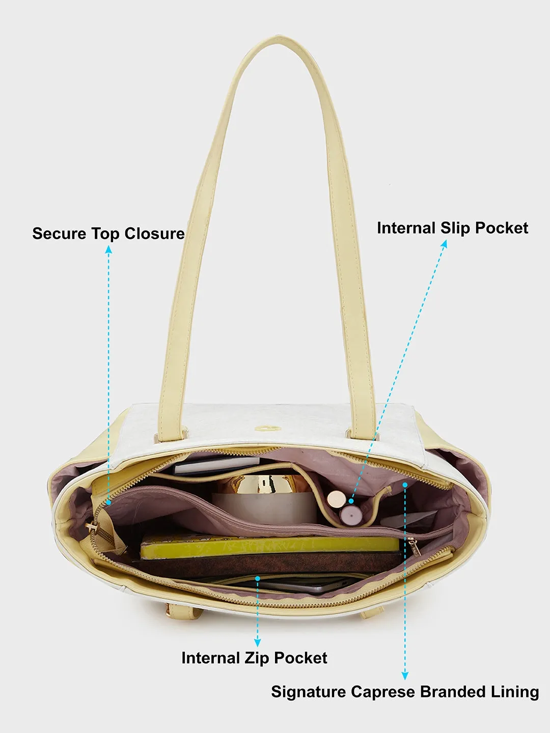 Caprese Aurora Tote Medium Yellow