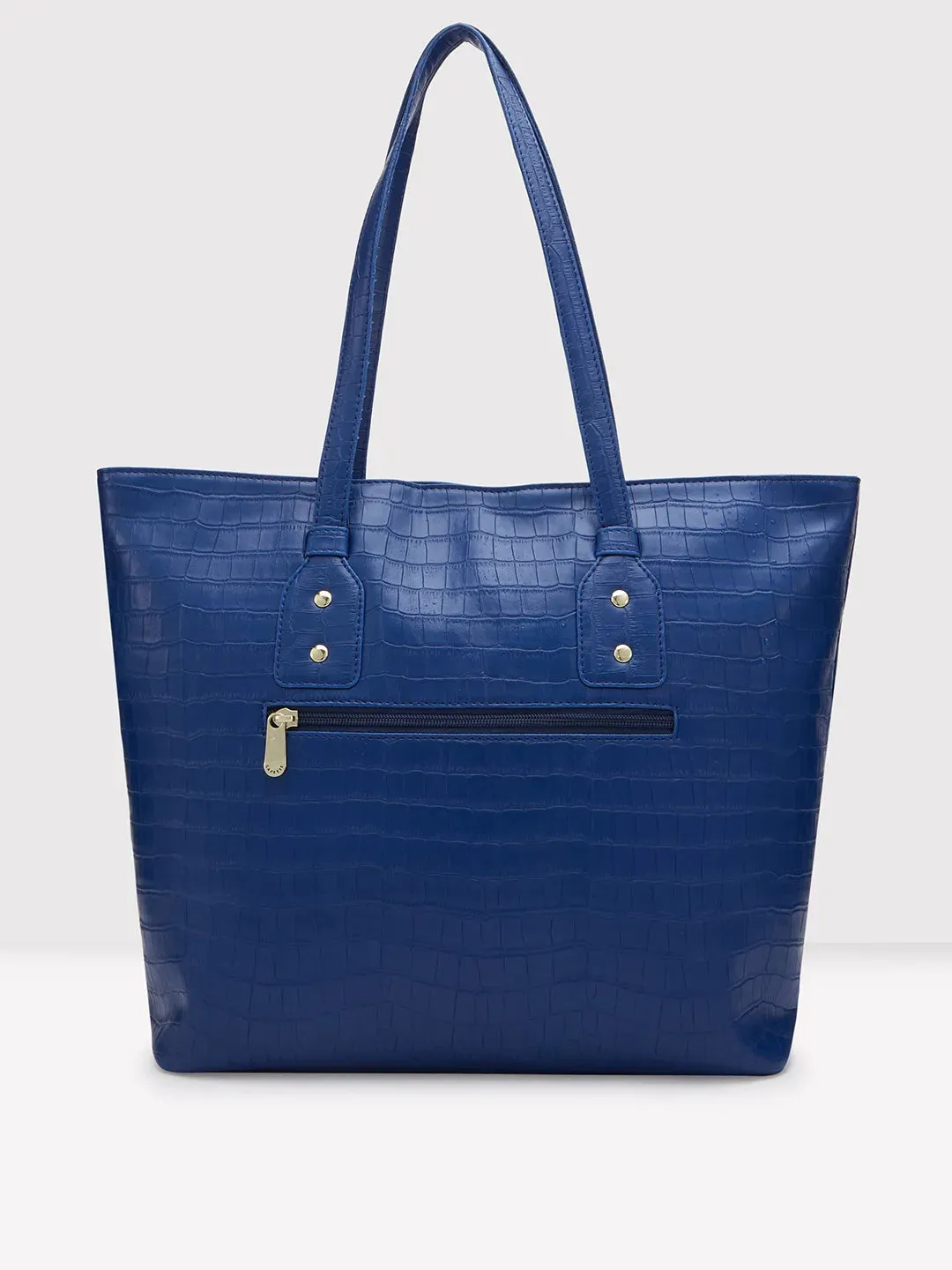 Caprese Westwood Croco Tote Medium Navy