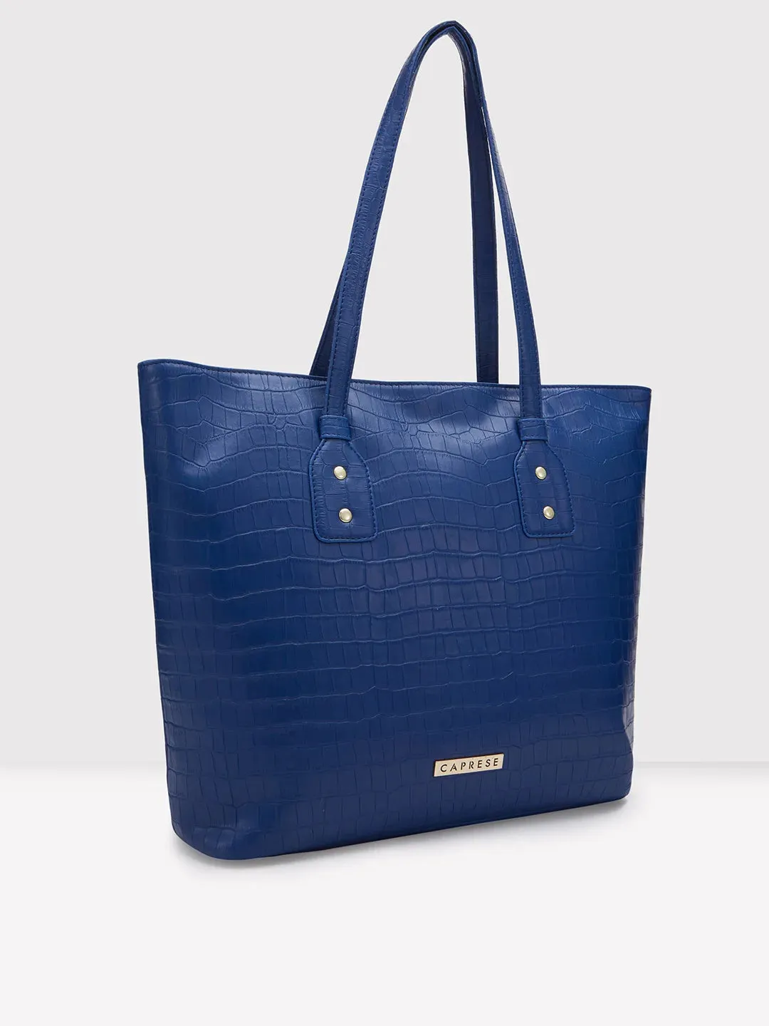 Caprese Westwood Croco Tote Medium Navy