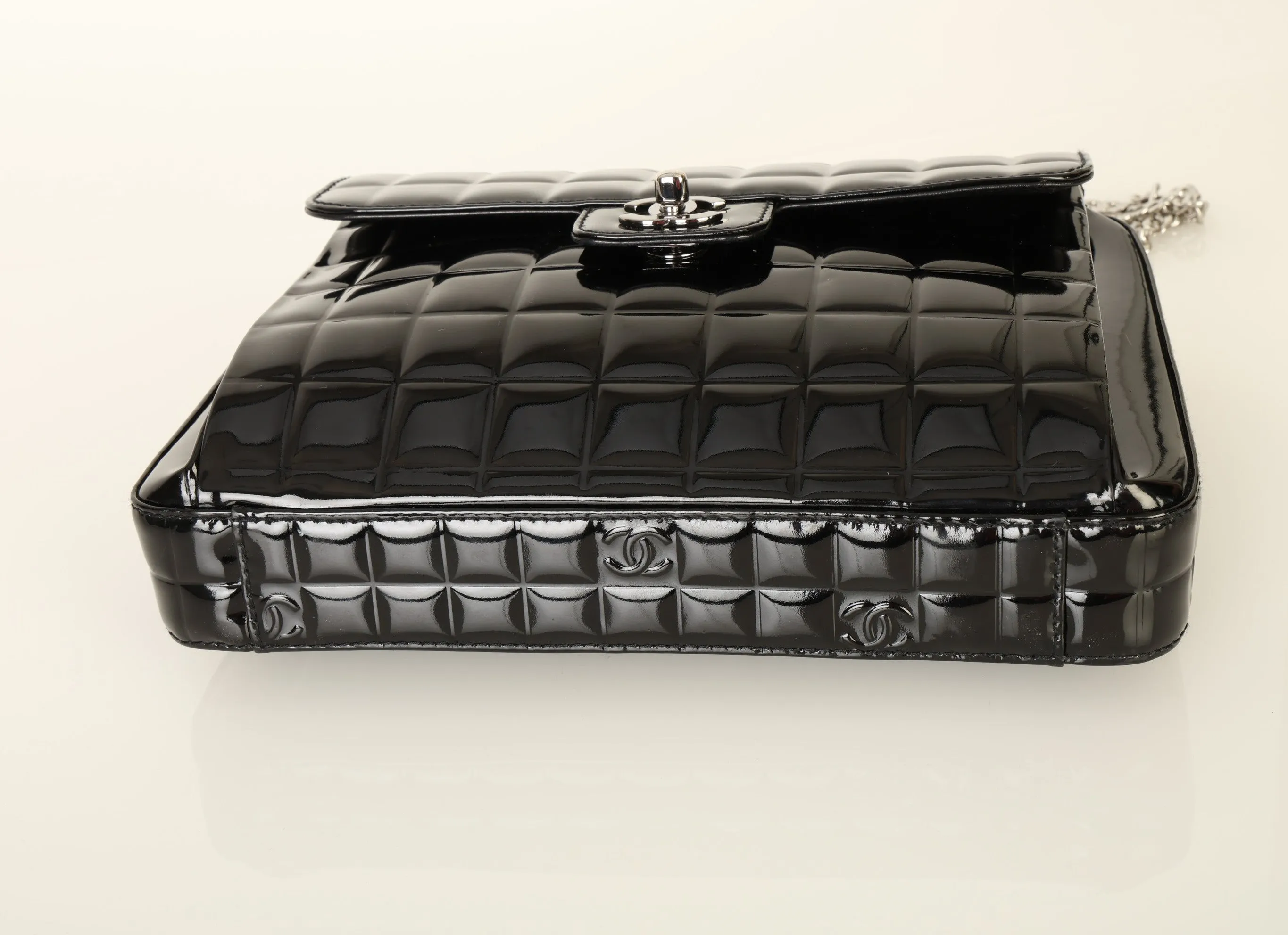 Chanel 2002 Patent Chocolate Bar Briefcase