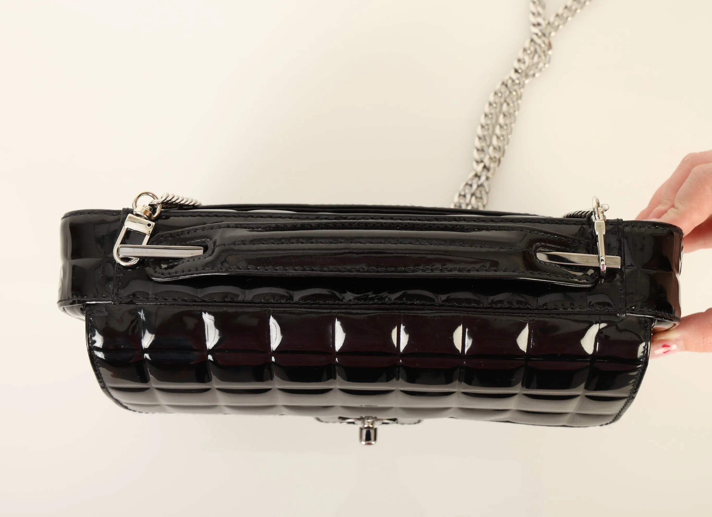 Chanel 2002 Patent Chocolate Bar Briefcase