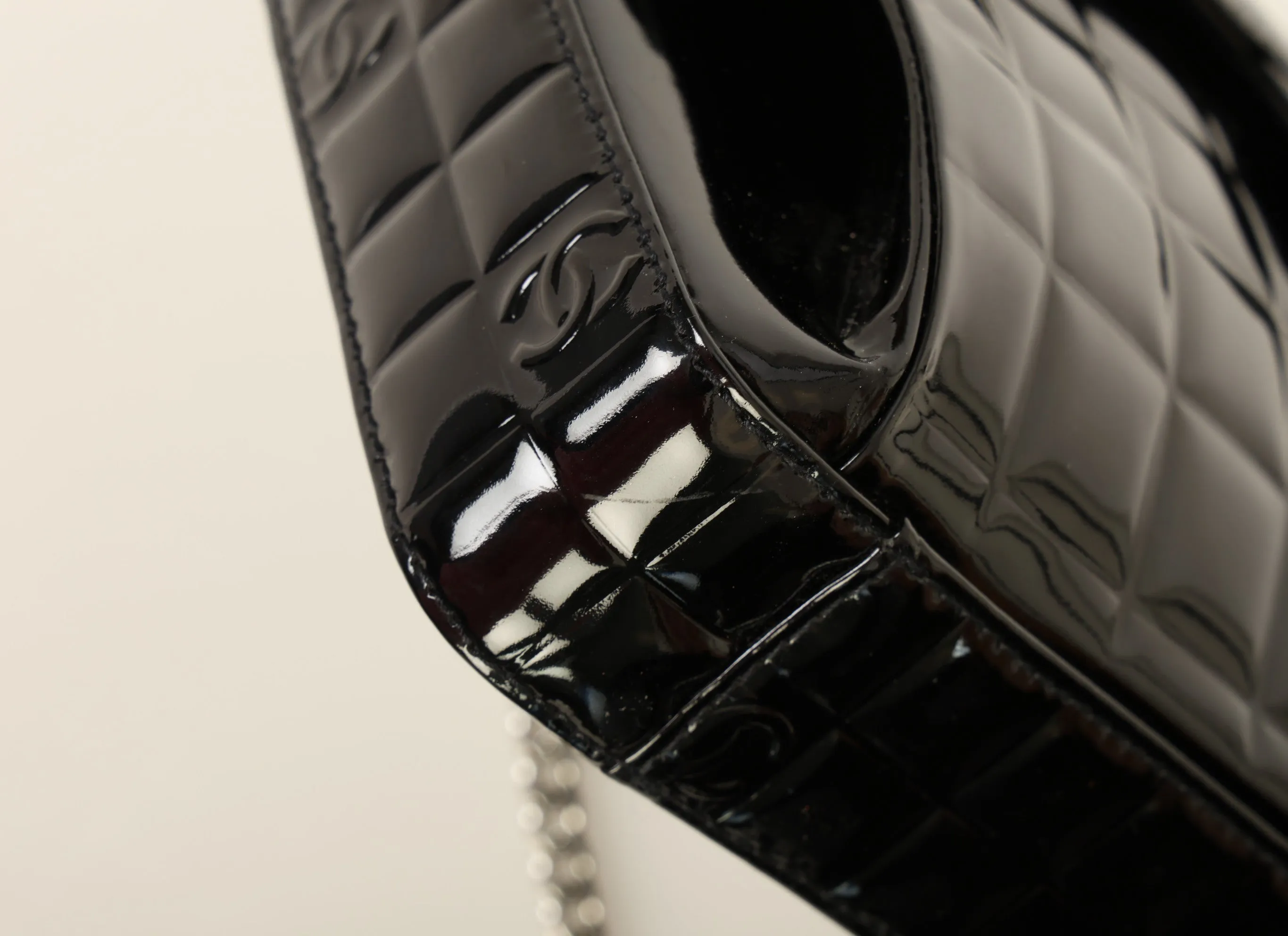 Chanel 2002 Patent Chocolate Bar Briefcase