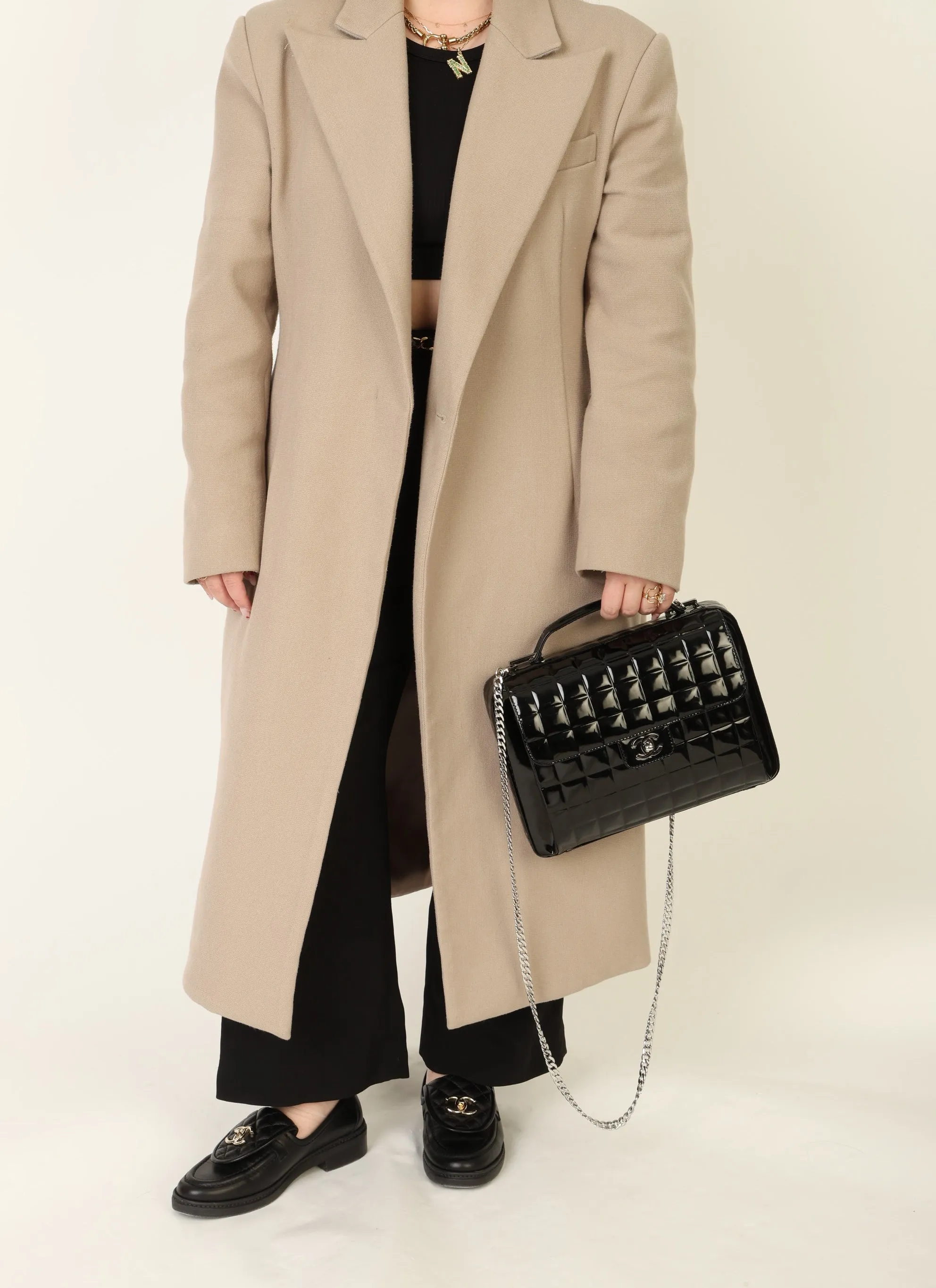 Chanel 2002 Patent Chocolate Bar Briefcase