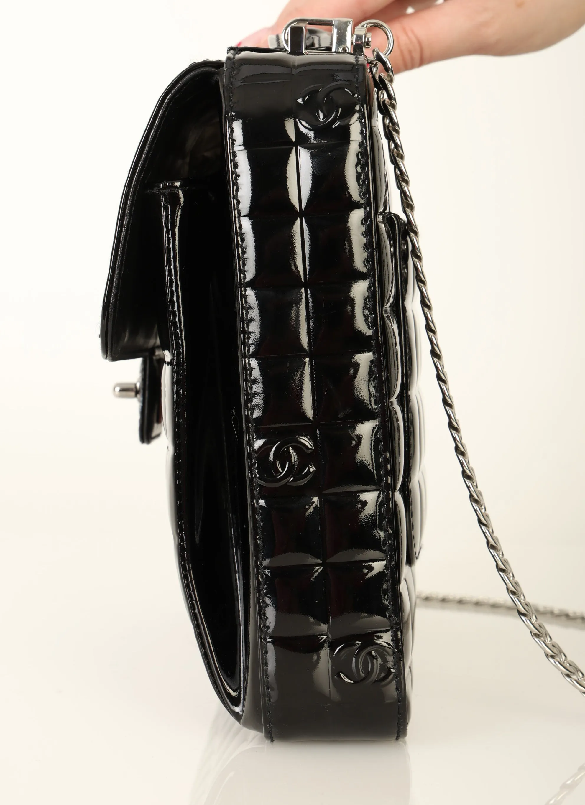 Chanel 2002 Patent Chocolate Bar Briefcase
