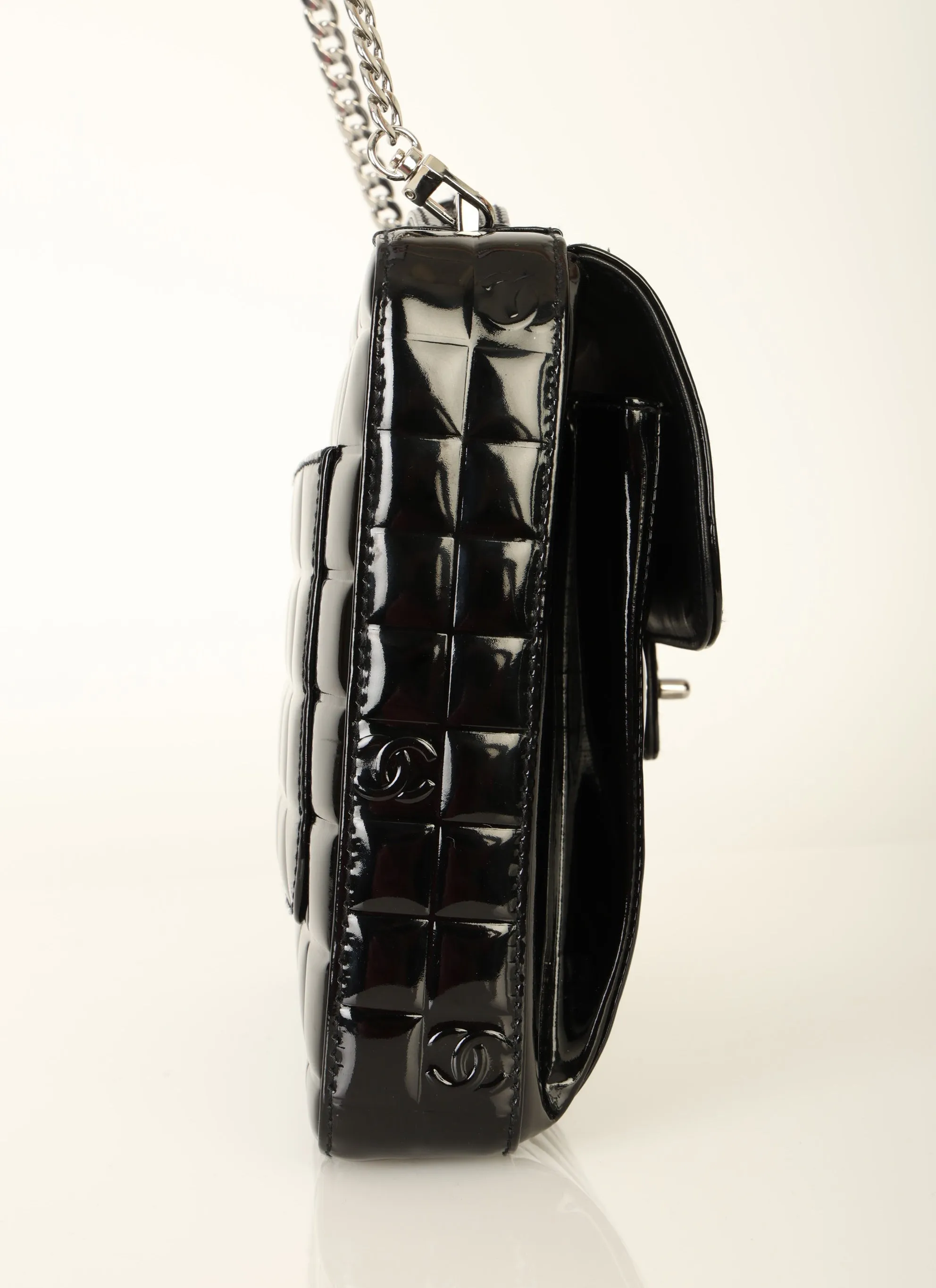 Chanel 2002 Patent Chocolate Bar Briefcase