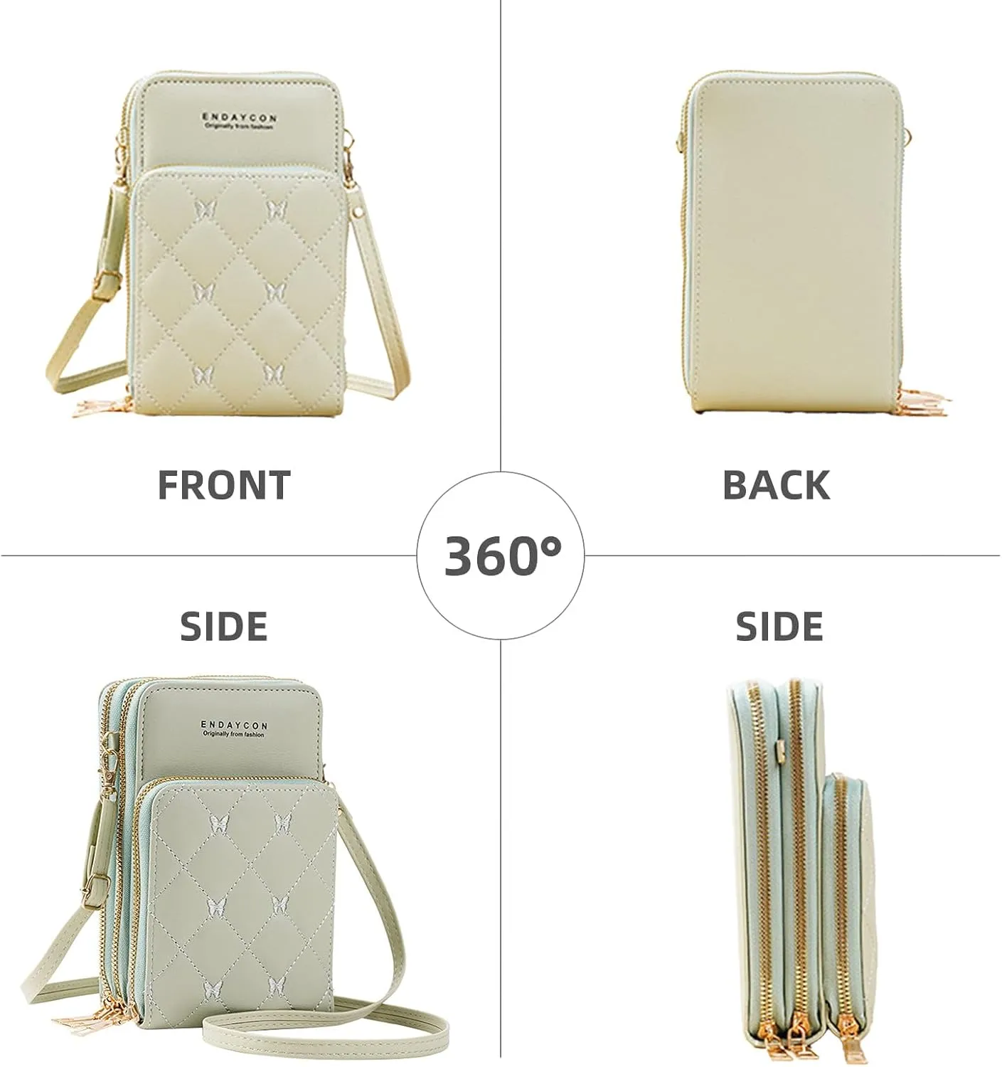 Crossbody for Women, Trendy Small Phone Purse with Secure Card Slots, Lightweight Card wallet