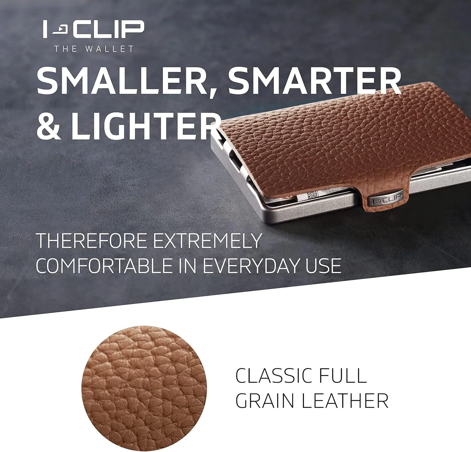I-CLIP, Premium Men's Leather Wallet, Versatile Changeable Money clip, Secure Card Holder, Compact Men's Wallet Minimalist, Sleek Slim Design, Perfect Money Clip Wallet for Men