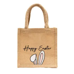 Jute Petite Gift Tote - Happy Easter