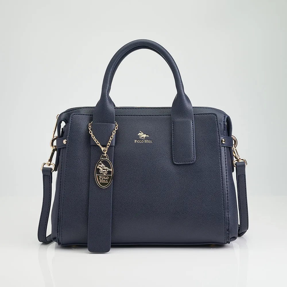 Lopsided Tab Briefcase-Shaped Business Handbag