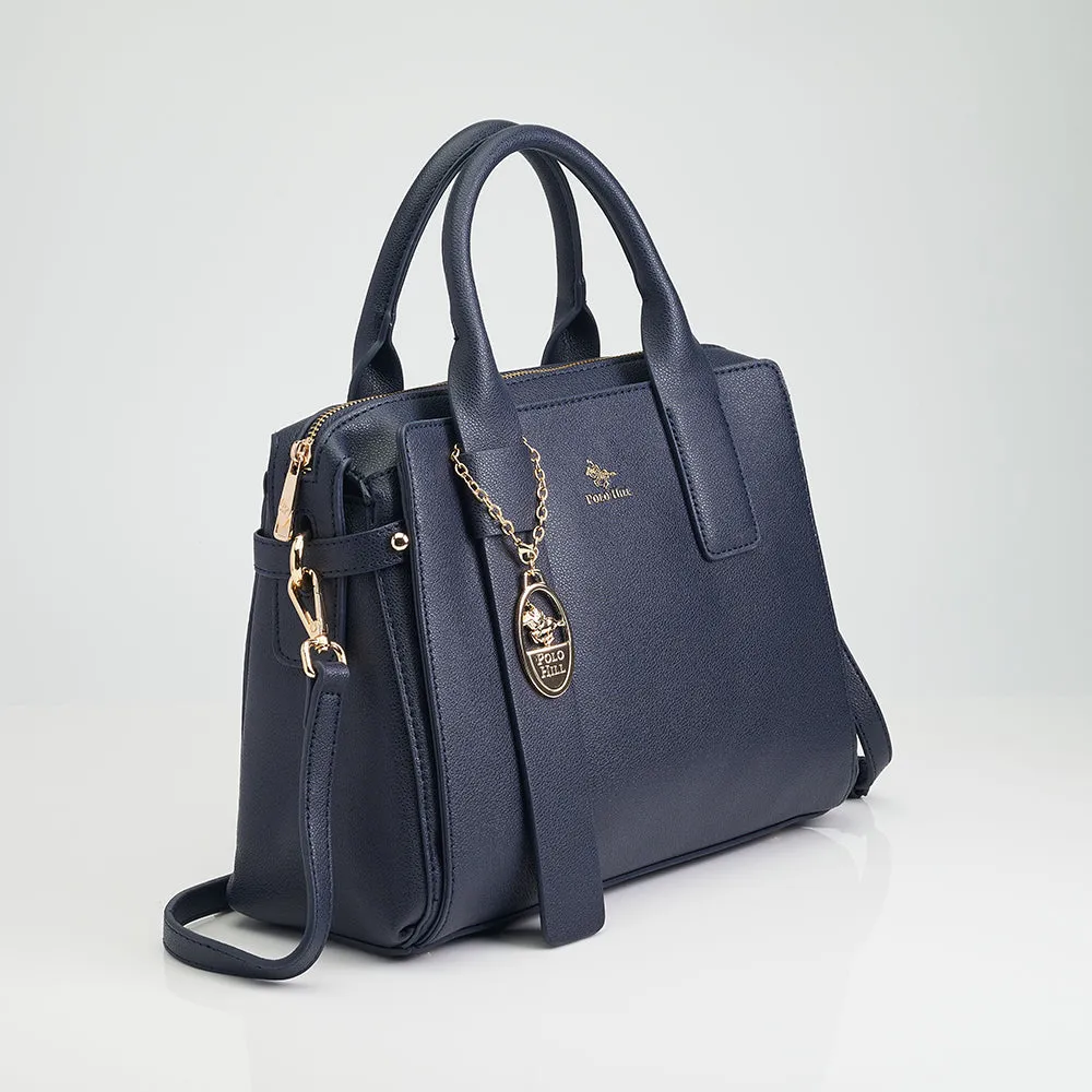 Lopsided Tab Briefcase-Shaped Business Handbag