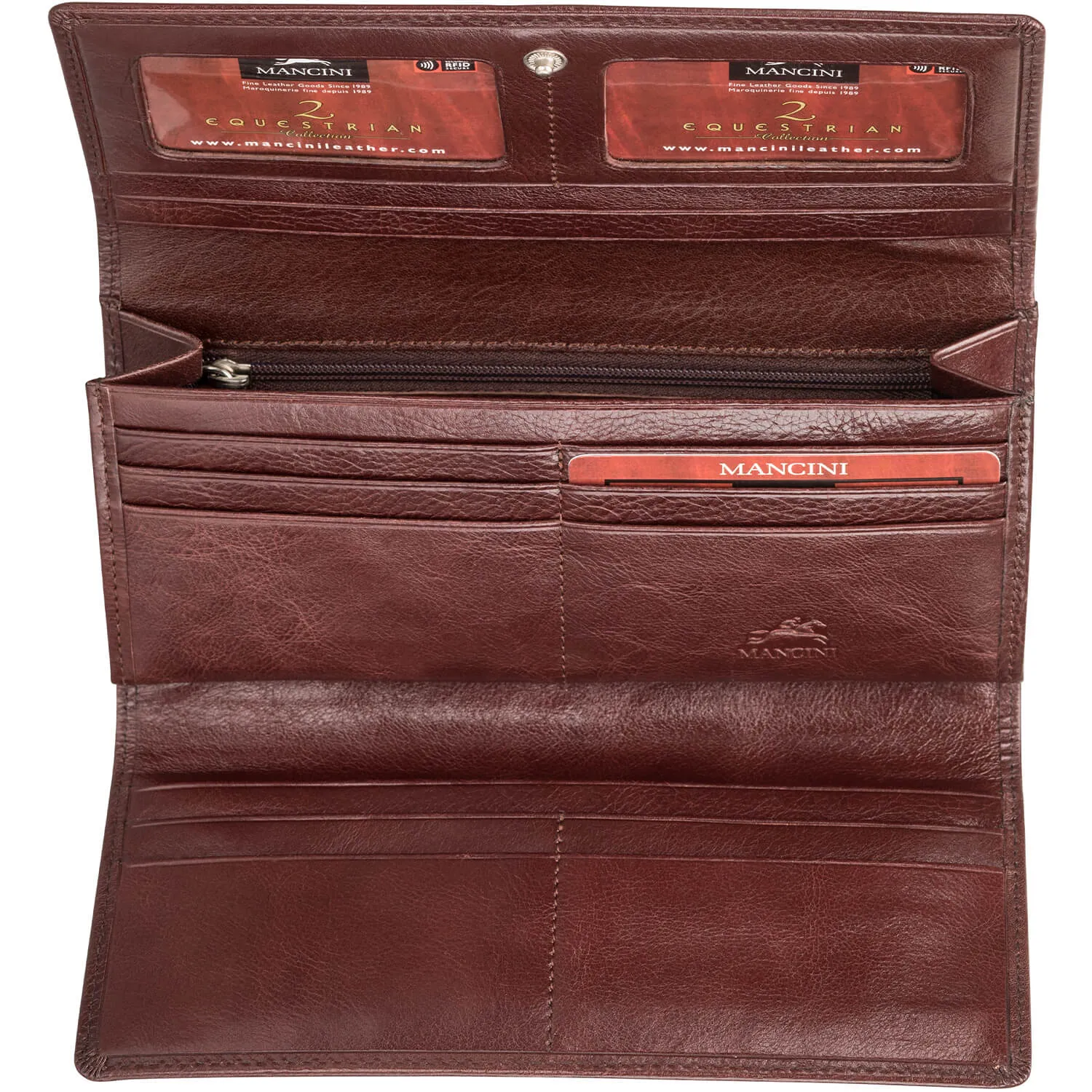 Mancini Ladies’ RFID Secure Trifold Wallet