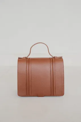 Mini Briefcase Doublé | Dark Cognac Structured