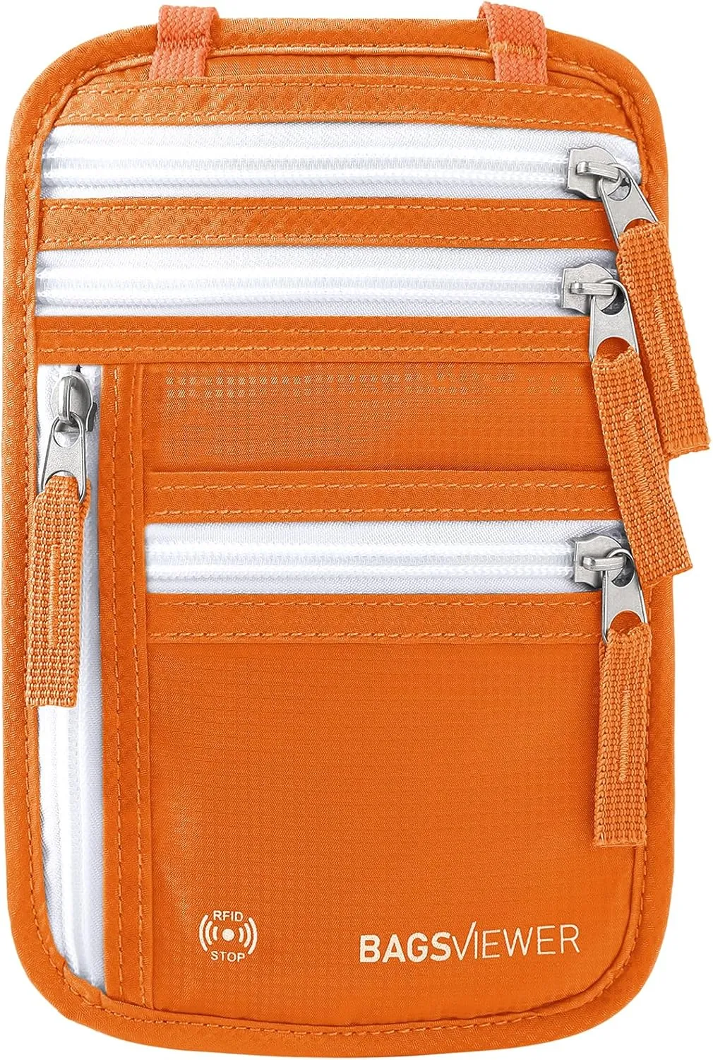Neck Wallet, RFID Blocking Passport Holder for Travel, Waterproof and Slim Pouch with Adjustable Neck Strap for Men, Women to Secure Cash and Credit Cards, 8" × 8.5"