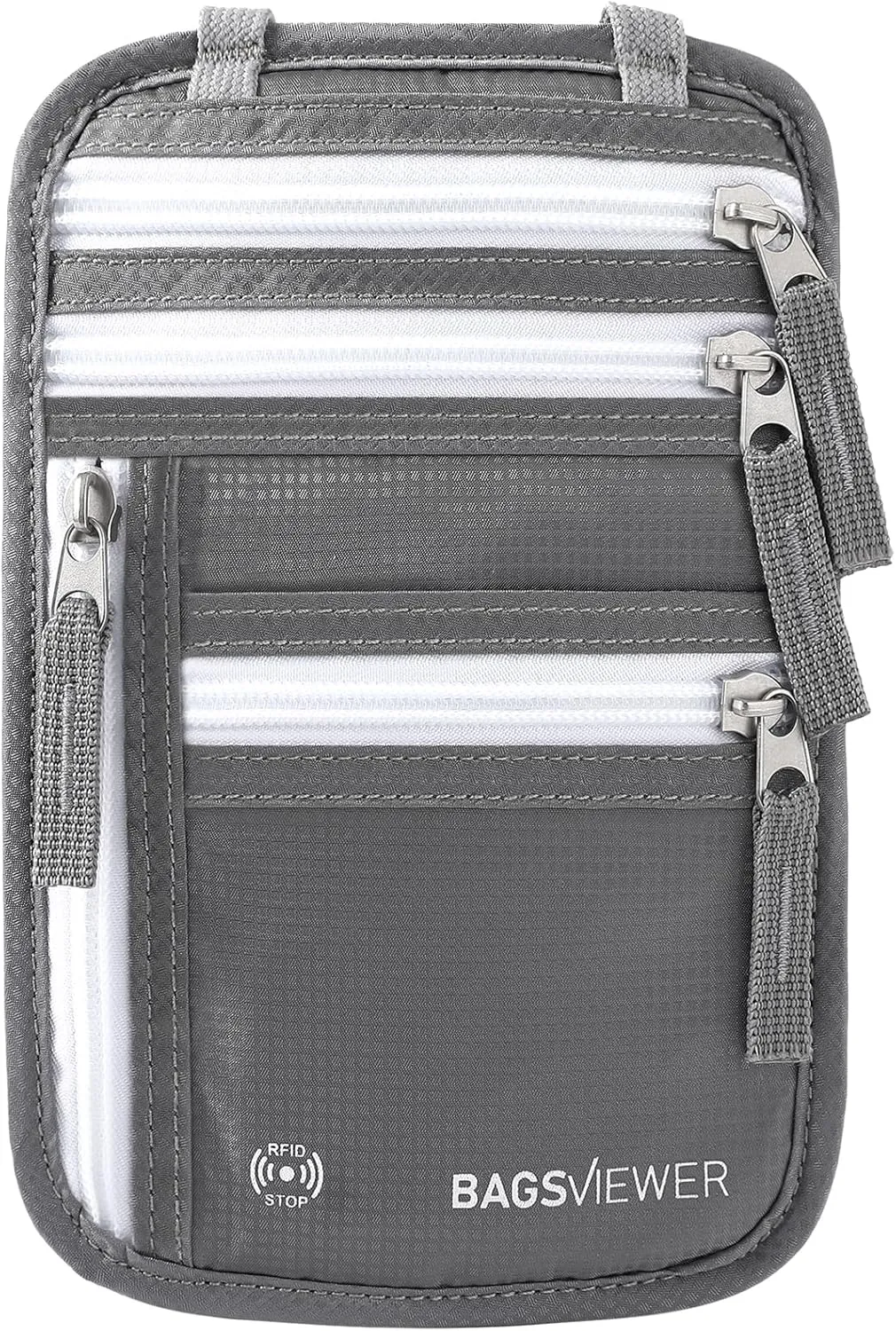 Neck Wallet, RFID Blocking Passport Holder for Travel, Waterproof and Slim Pouch with Adjustable Neck Strap for Men, Women to Secure Cash and Credit Cards, 8" × 8.5"