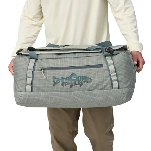 Patagonia Black Hole Duffel 55L Wild Waterline: Sleet Green | Buy Patagonia Black Hole Duffel 55L Wild Waterline: Sleet Green here | Outnorth