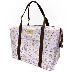 Purple Corgis & Coffee Extra Large Travel Tote