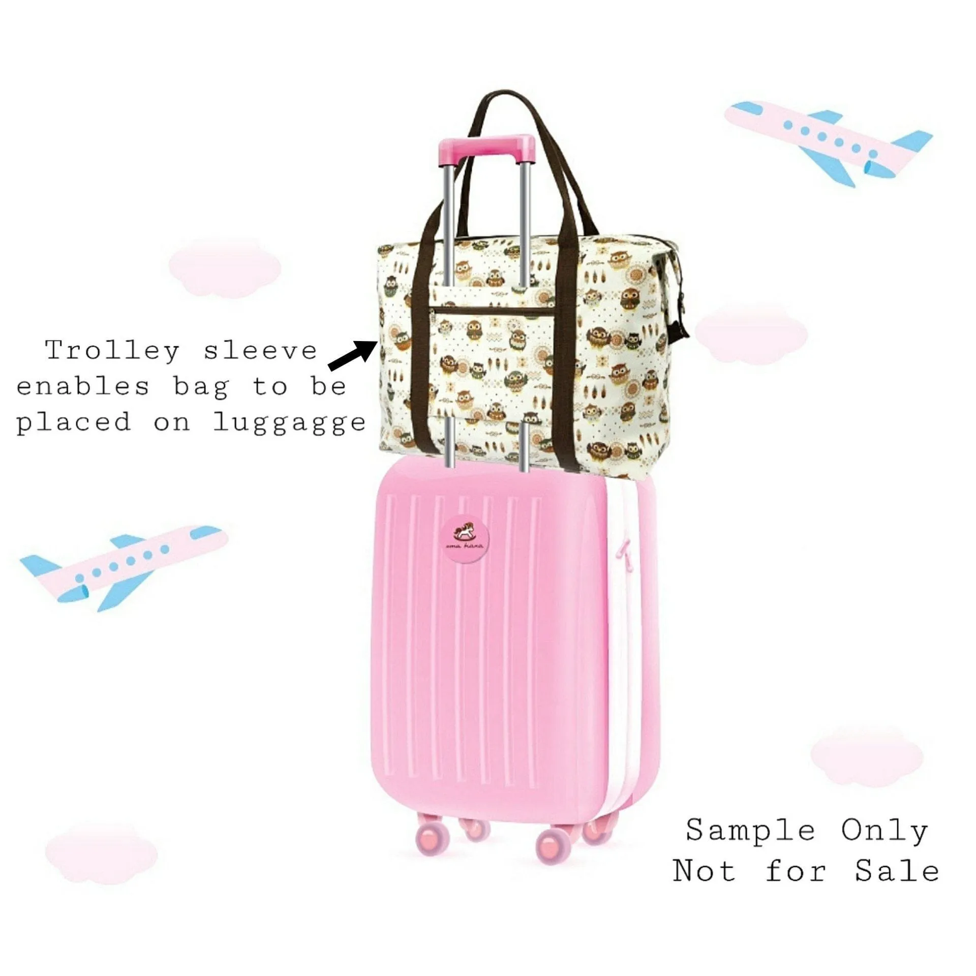 Purple Corgis & Coffee Extra Large Travel Tote