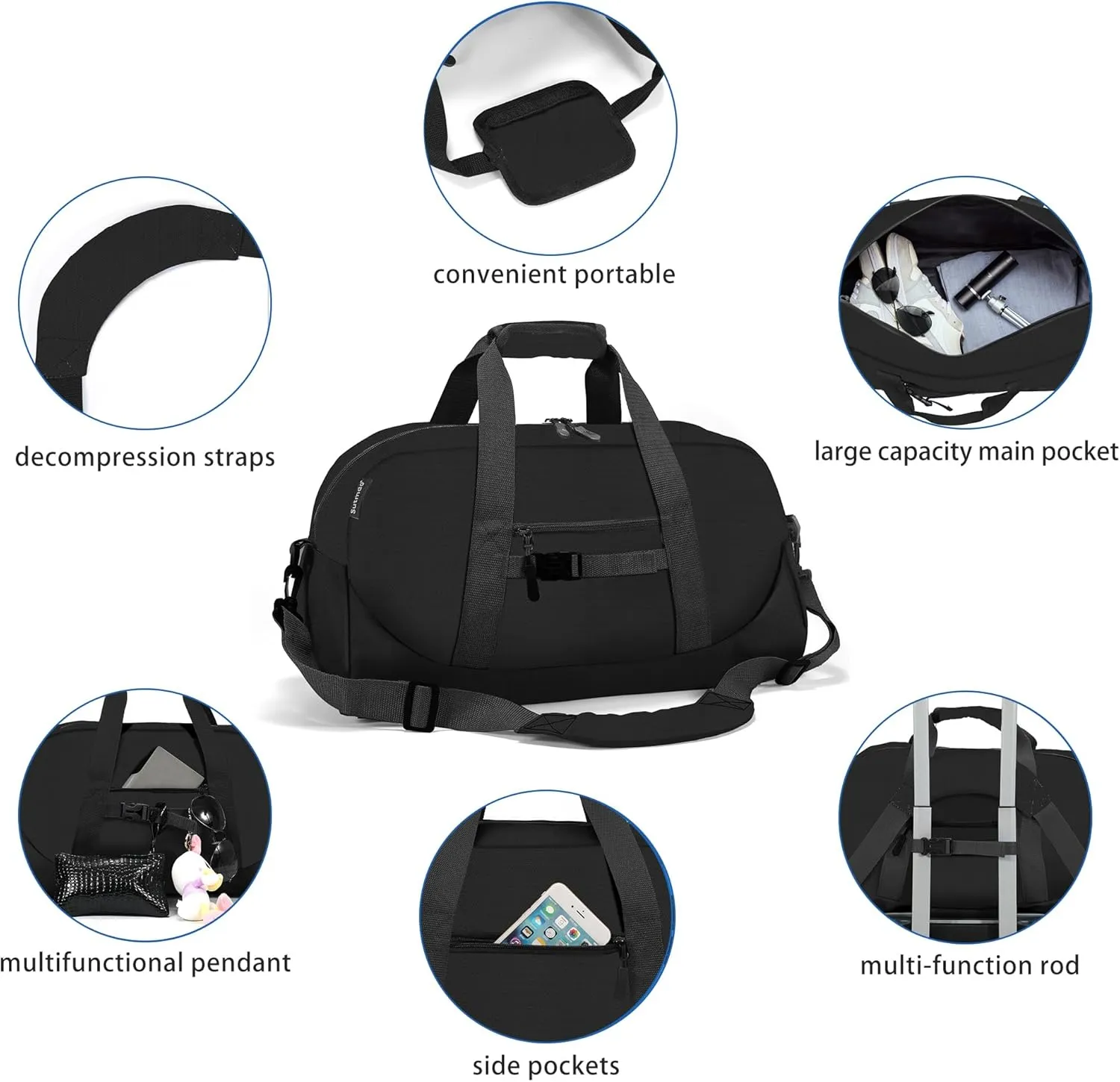 Stumdo Kids Overnighter Duffel Bags for kids, Carry-On Size & Ideal for School Practice or Overnight Travel Weekender Tote for Travel Gym Sport bag for Boys & Girls, 11-hei, Style