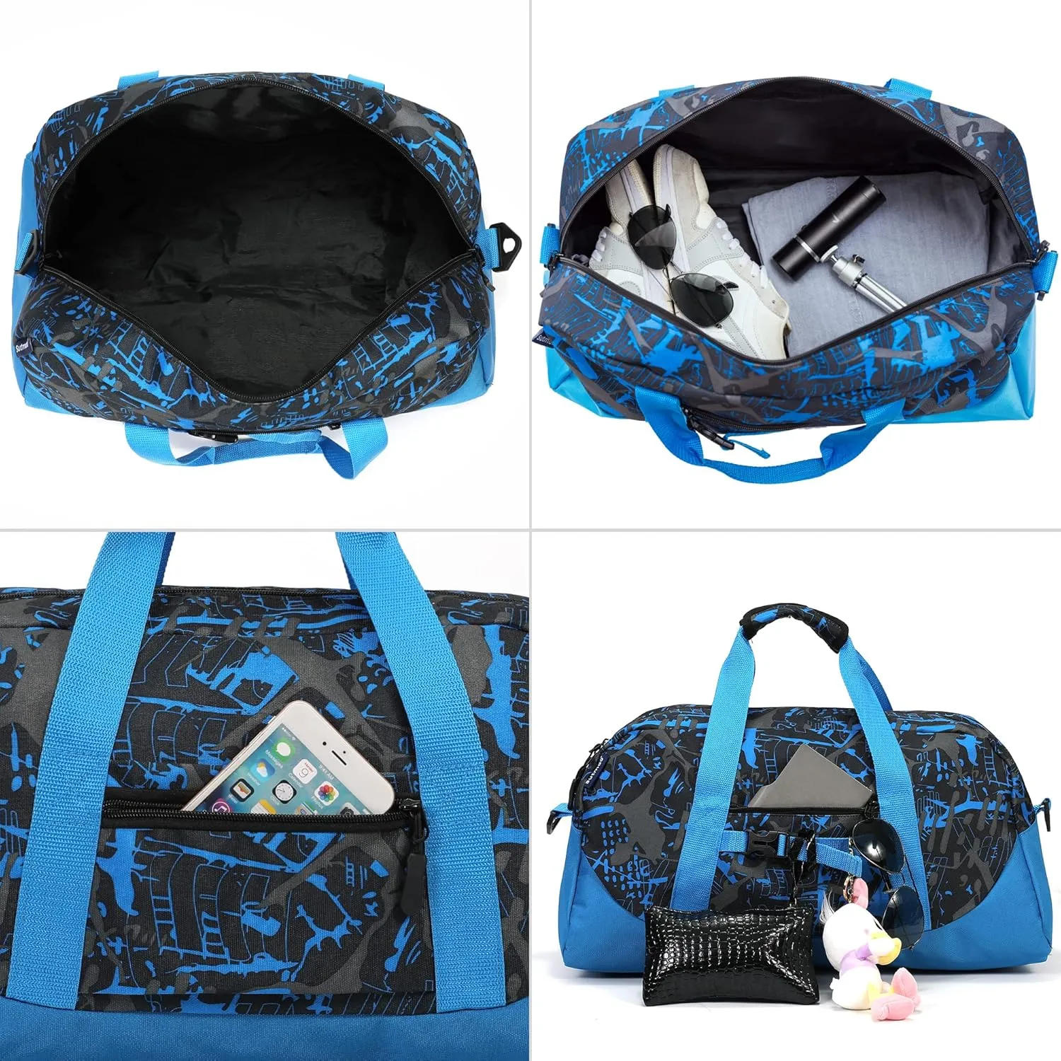 Stumdo Kids Overnighter Duffel Bags for kids, Carry-On Size & Ideal for School Practice or Overnight Travel Weekender Tote for Travel Gym Sport bag for Boys & Girls, 11tylan, Style