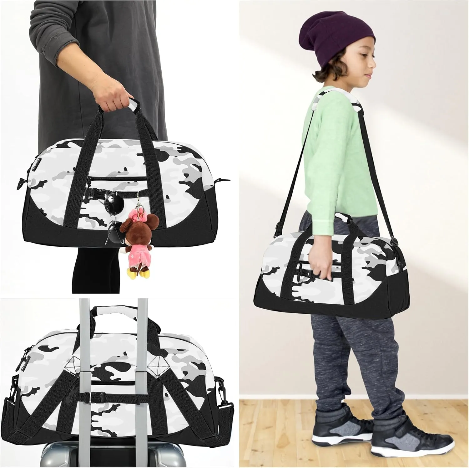 Stumdo Kids Overnighter Duffel Bags for kids, Carry-On Size & Ideal for School Practice or Overnight Travel Weekender Tote for Travel Gym Sport bag for Boys & Girls, 71fen, Style