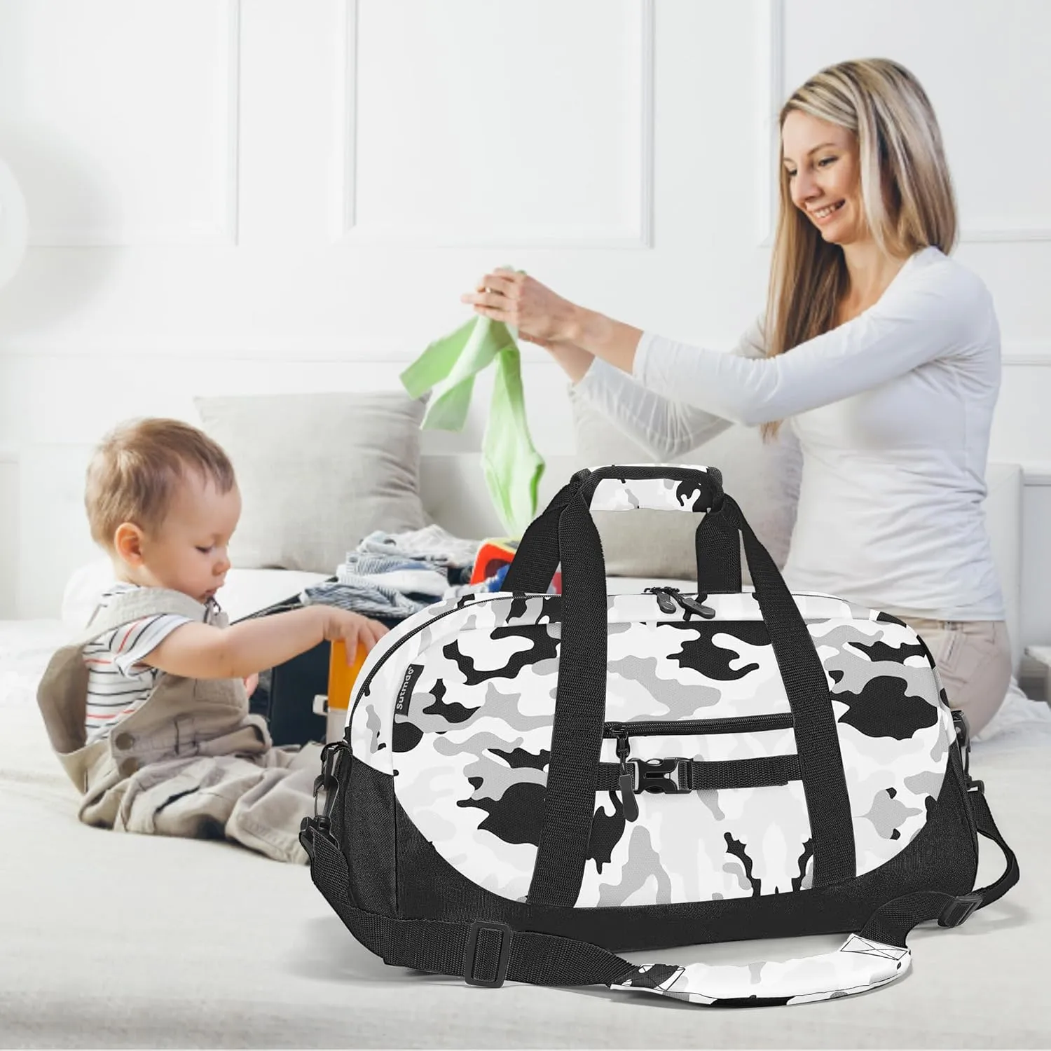 Stumdo Kids Overnighter Duffel Bags for kids, Carry-On Size & Ideal for School Practice or Overnight Travel Weekender Tote for Travel Gym Sport bag for Boys & Girls, 71fen, Style