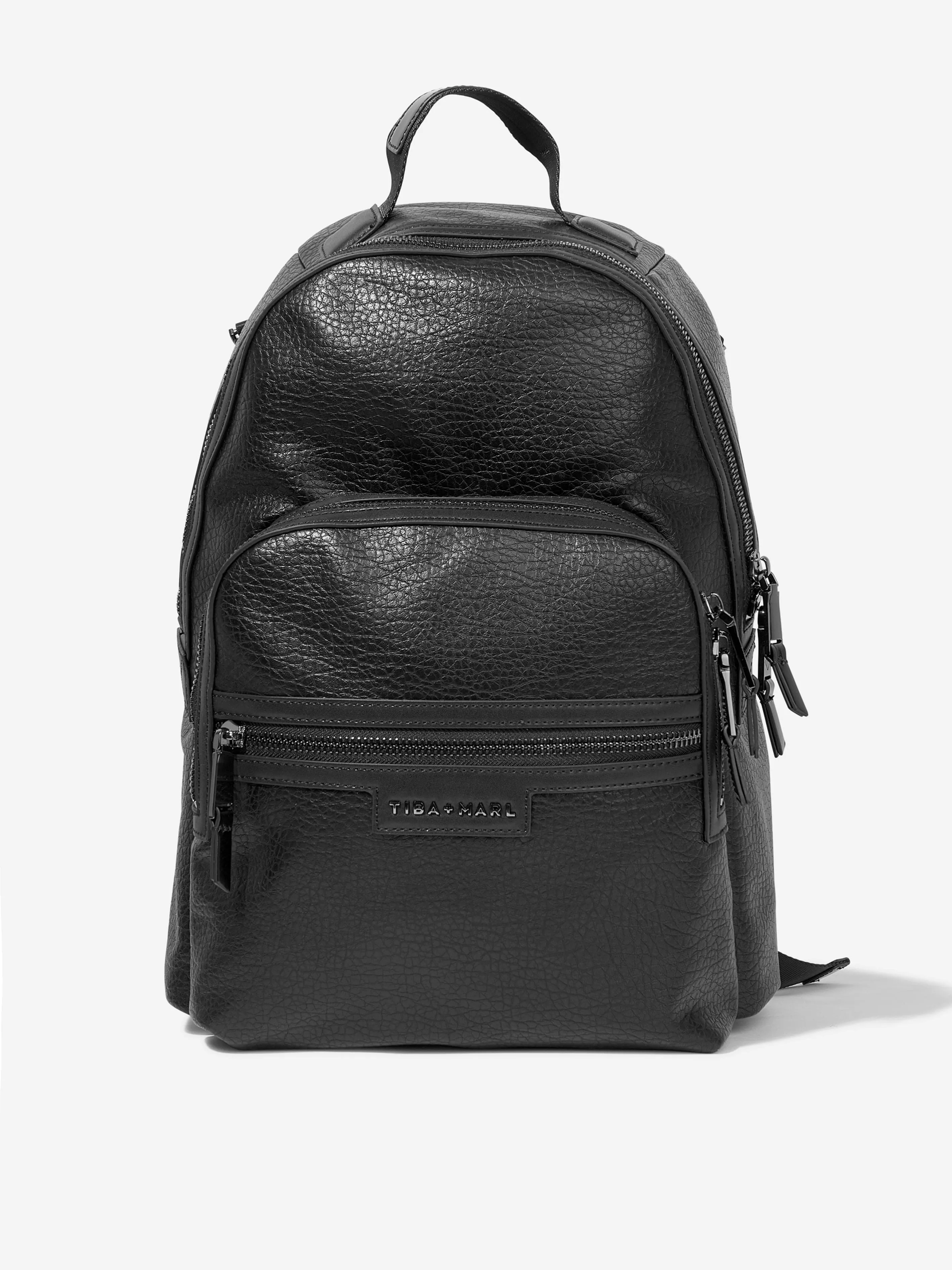 Tiba   Marl Baby Elwood Changing Backpack in Black (42cm)