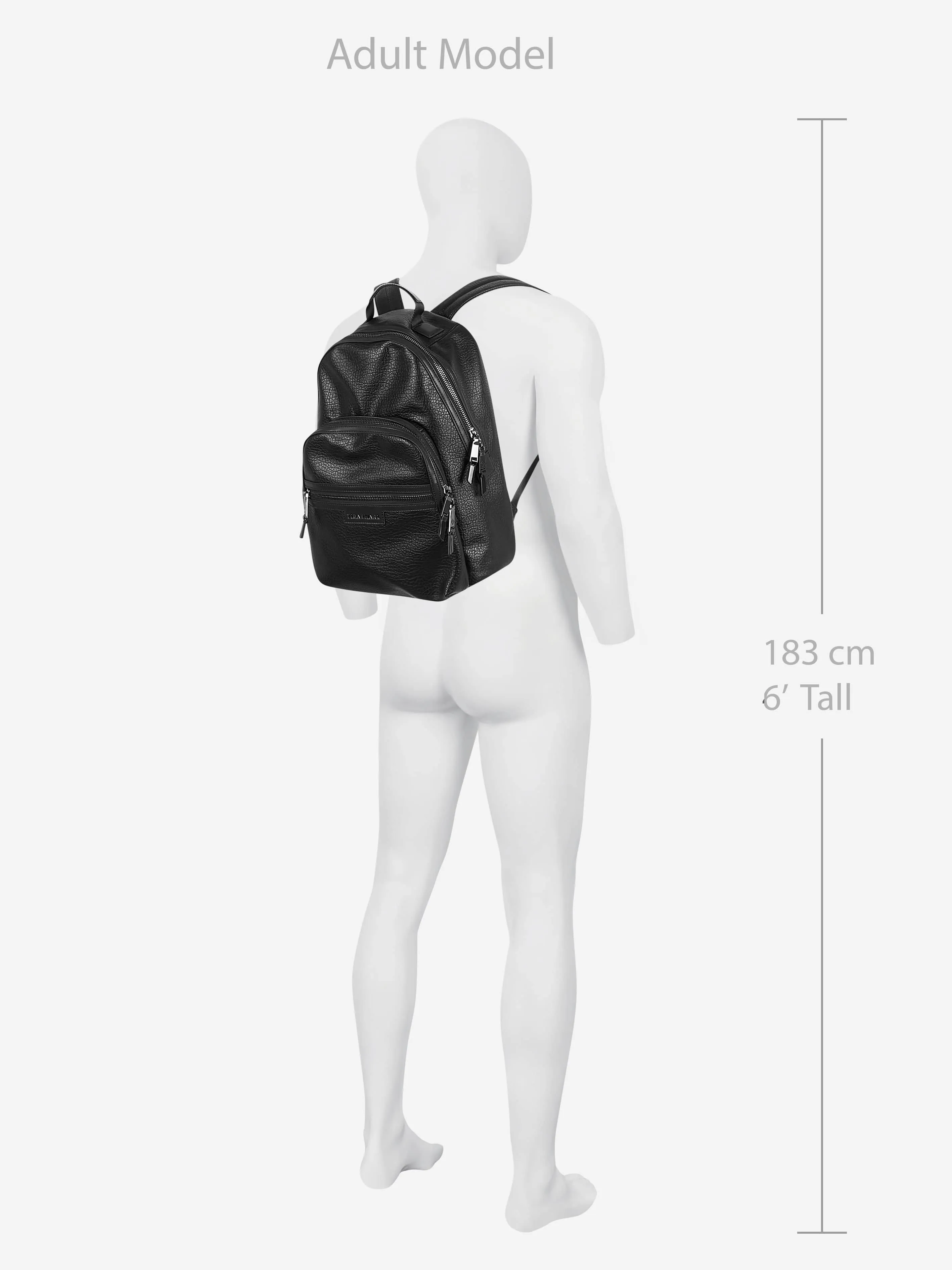 Tiba   Marl Baby Elwood Changing Backpack in Black (42cm)